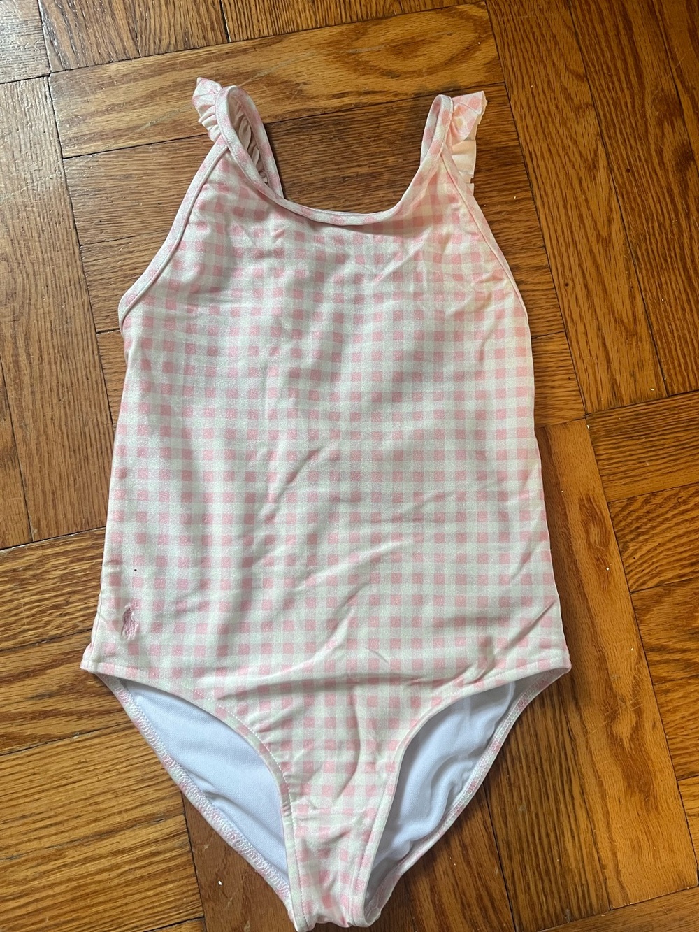 Polo by Ralph Lauren Pink and White Gingham One-Piece